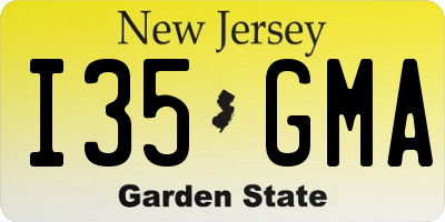 NJ license plate I35GMA