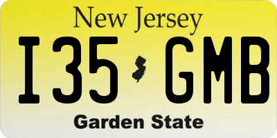 NJ license plate I35GMB