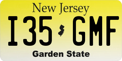 NJ license plate I35GMF