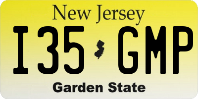 NJ license plate I35GMP