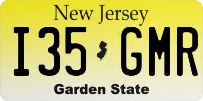 NJ license plate I35GMR