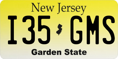 NJ license plate I35GMS