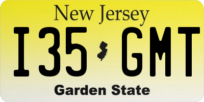 NJ license plate I35GMT