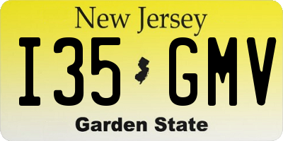 NJ license plate I35GMV