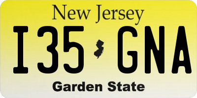 NJ license plate I35GNA