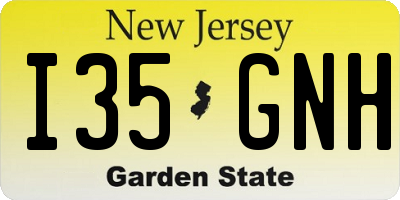 NJ license plate I35GNH