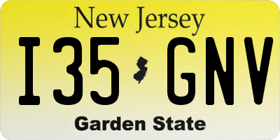 NJ license plate I35GNV