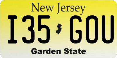 NJ license plate I35GOU