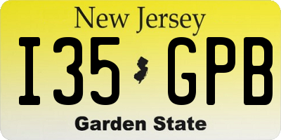 NJ license plate I35GPB