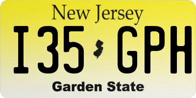 NJ license plate I35GPH