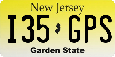 NJ license plate I35GPS