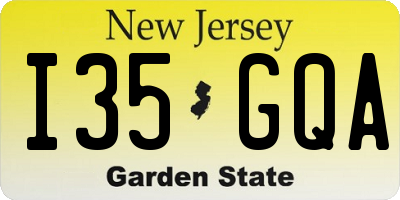 NJ license plate I35GQA