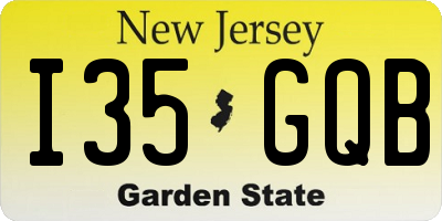 NJ license plate I35GQB