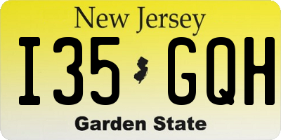 NJ license plate I35GQH