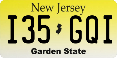 NJ license plate I35GQI