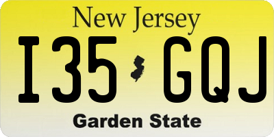 NJ license plate I35GQJ