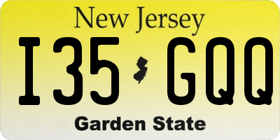 NJ license plate I35GQQ