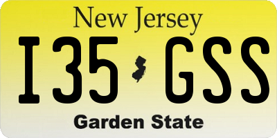 NJ license plate I35GSS
