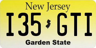 NJ license plate I35GTI