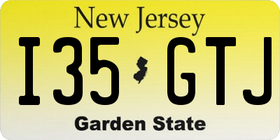 NJ license plate I35GTJ