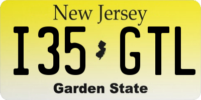 NJ license plate I35GTL