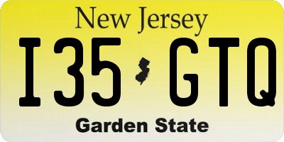 NJ license plate I35GTQ