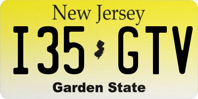 NJ license plate I35GTV