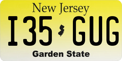 NJ license plate I35GUG