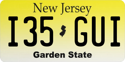 NJ license plate I35GUI