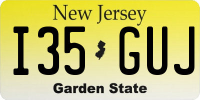 NJ license plate I35GUJ