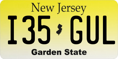 NJ license plate I35GUL