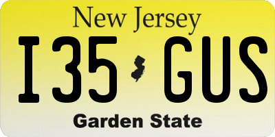 NJ license plate I35GUS