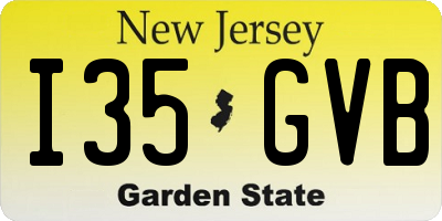 NJ license plate I35GVB