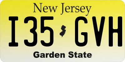 NJ license plate I35GVH