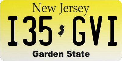 NJ license plate I35GVI