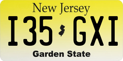 NJ license plate I35GXI