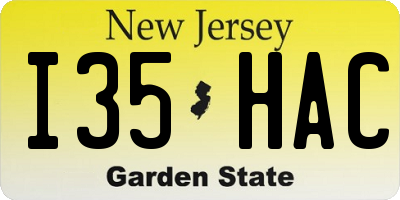 NJ license plate I35HAC
