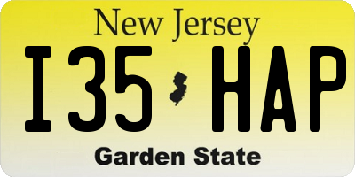 NJ license plate I35HAP