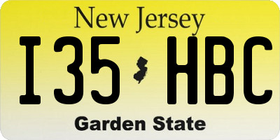 NJ license plate I35HBC