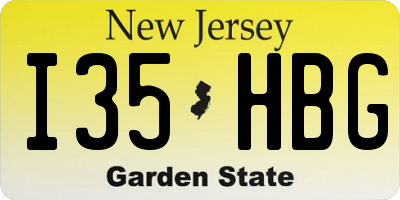 NJ license plate I35HBG