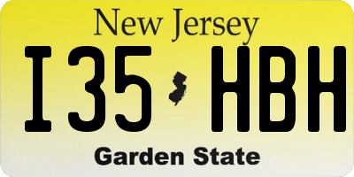 NJ license plate I35HBH