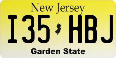 NJ license plate I35HBJ