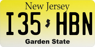 NJ license plate I35HBN