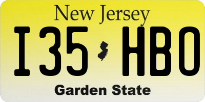 NJ license plate I35HBO