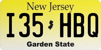 NJ license plate I35HBQ