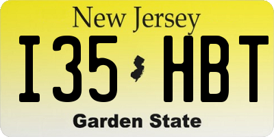 NJ license plate I35HBT