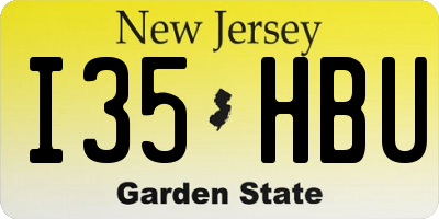 NJ license plate I35HBU