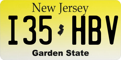 NJ license plate I35HBV