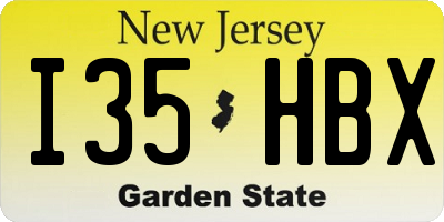 NJ license plate I35HBX