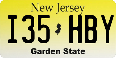 NJ license plate I35HBY